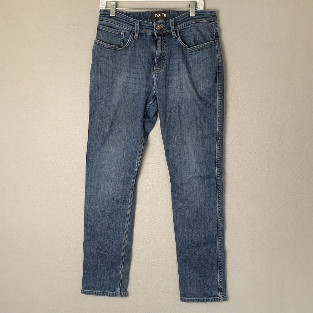 DUER Jean Men 32x32 (31) Blue N2X Relaxed Taper Preppy Casual Workwear